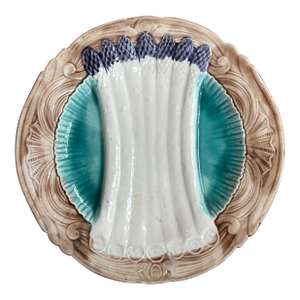 Antique French Asparagus Plate by Orchies, 1920's