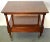 Vintage Solid Wood Side Table on Brass Casters With Drawer For Sale In West Palm - Image 6 of 12