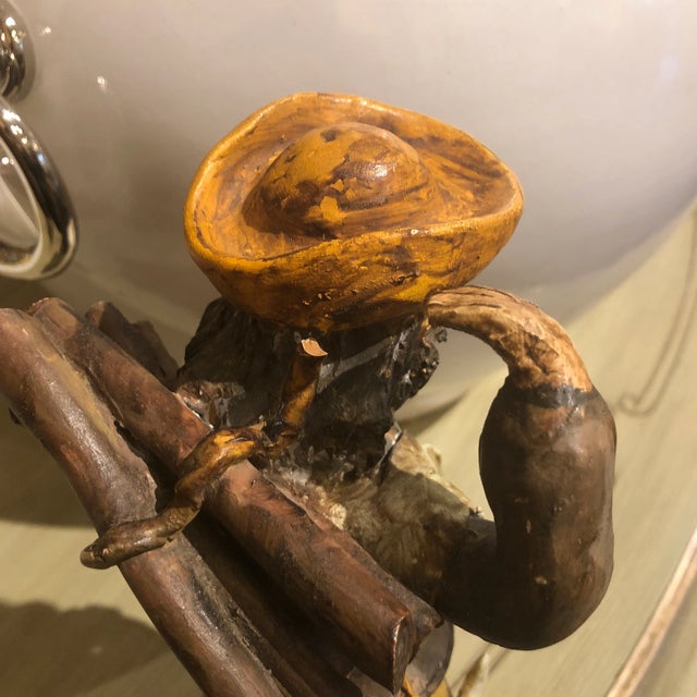 Italian Colorfully Hand Painted Ceramic Peasant Man Figurine - Holiday Decor For Sale - Image 10 of 12