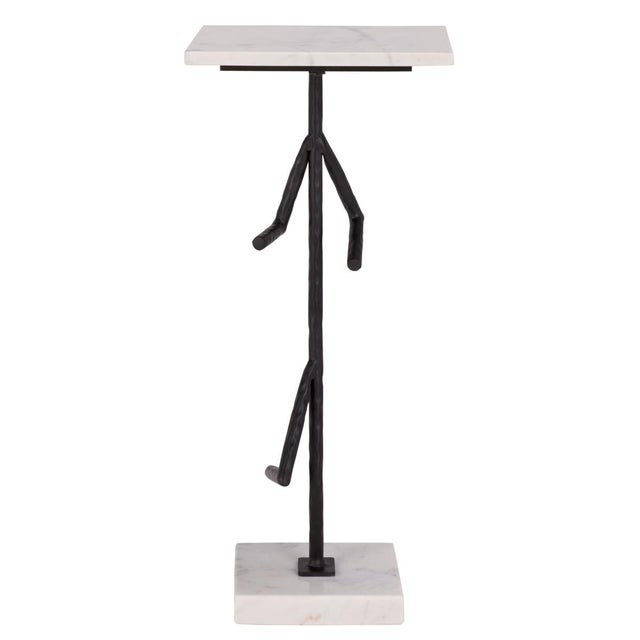 Metal Warso Marble Side Table In For Sale - Image 7 of 8