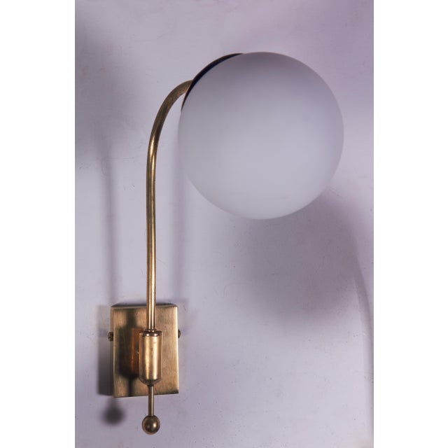 Brass Wall Lights in the style of Stilnovo, 1950s, Set of 4 For Sale - Image 14 of 17