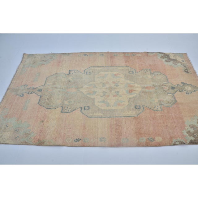 Vintage Handknotted Floor Wool Carpet For Sale - Image 4 of 10