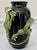 Chinoiserie Vintage Large Black Glazed Dragon Vase – Sculptural Chinoiserie Style Ceramic For Sale - Image 3 of 6