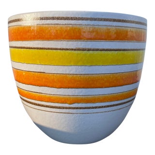 Aldo Londi for Bitossi Fascie Colorate Flower Pot For Sale