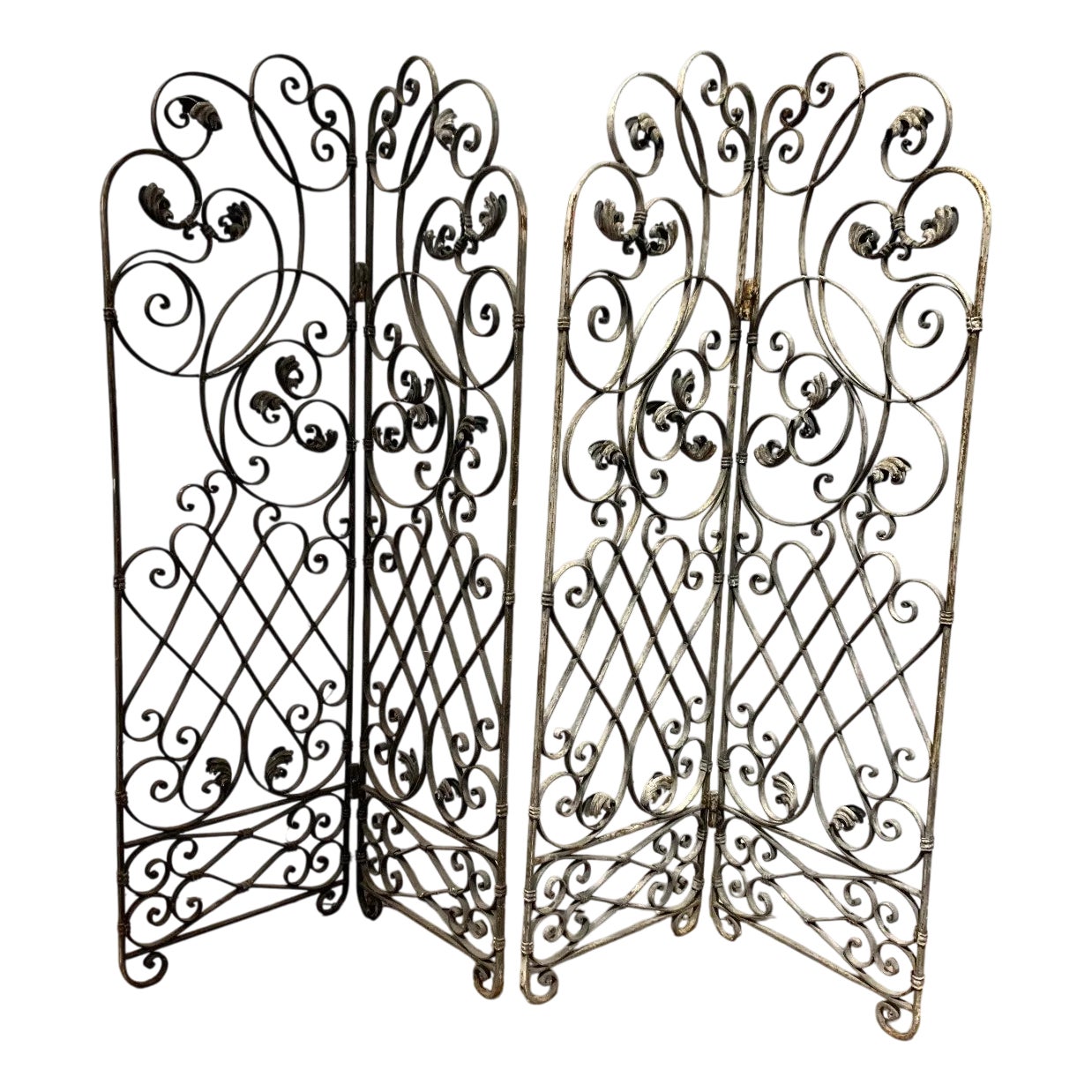 Wrought Iron Four-Leaf Partition, Set of 4 | Chairish