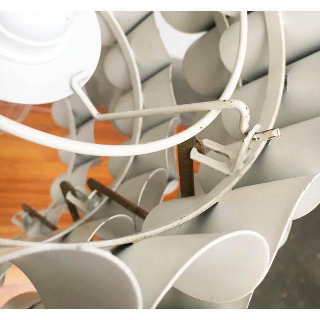 Mid-Century Swiss White Metal Pendant Lamp by H. Zender for Temde For Sale - Image 17 of 18