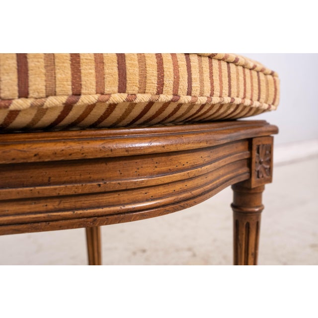 Brown Set of 4 Louis XV Mahogany Cane Side Chairs W. Cushions For Sale - Image 8 of 18