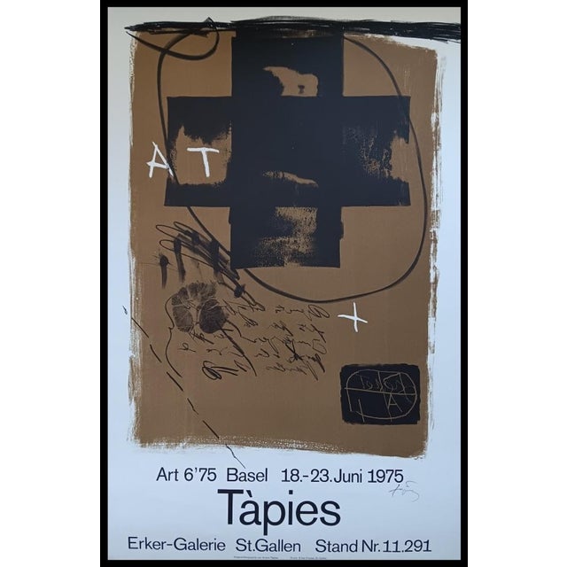 Original Hand-Signed Art Basel6'75 Exhibition Poster by Antoni Tapies For Sale - Image 9 of 9