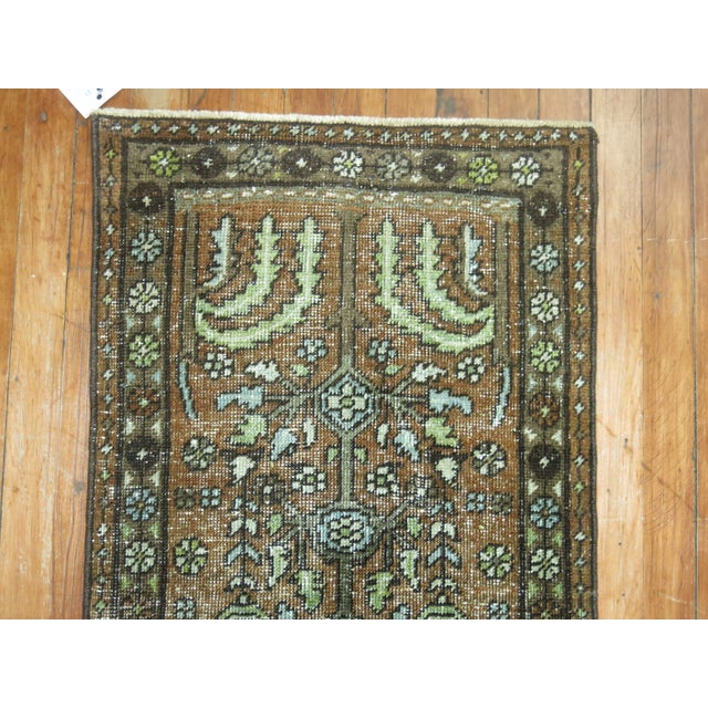Early 20th Century Early 20th Century Shabby Chic Tree of Life Runner - 1'10" x 9'8" For Sale - Image 5 of 6