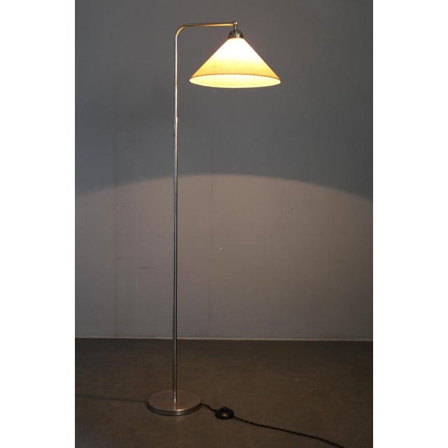Adjustable Art Deco Floor Lamp in Nickel, Czechoslovakia, 1930s For Sale - Image 12 of 13