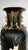 Late 20th Century Pair of Monumental Chinoiserie Black & Gilt Figural Floor Vases, 36” For Sale - Image 5 of 8