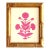 Hand-Painted Jaipuri Pink Floral Motif Painting For Sale