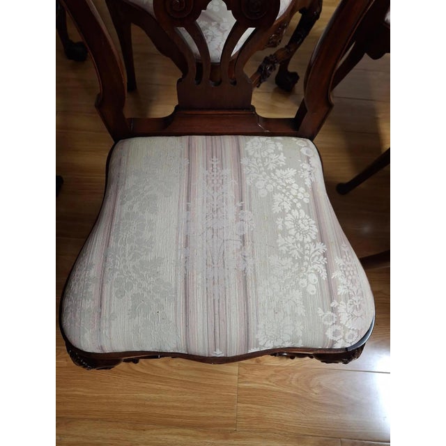 Set of 12 Mahogany Chippendale-Style Dining Chairs For Sale - Image 13 of 15