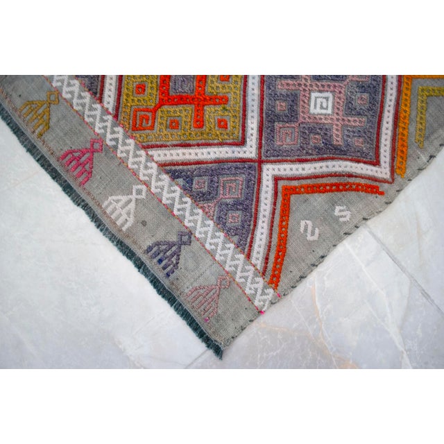 Hand-Made Braided Turkish Small Rug Jajim Kilim For Sale - Image 6 of 7