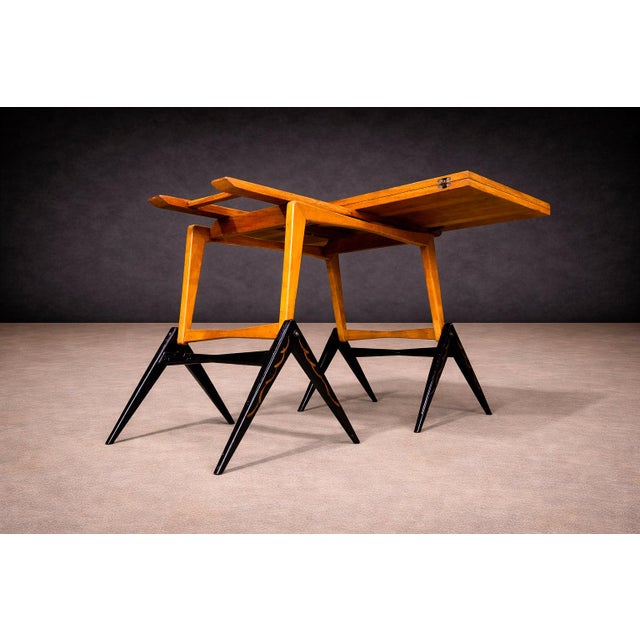 Three-in-one table in Hardwood with Chinoiserie theme, Unknown, 1950s - Lot 530 For Sale - Image 11 of 15
