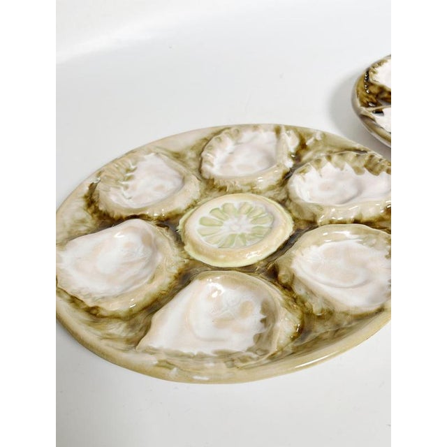 Oyster Plates in Ceramic, France, 1970s, Set of 2 For Sale - Image 9 of 17