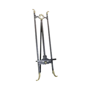 Antique Napoleonic Influenced French Empire Ebonized Black & Gold Easel