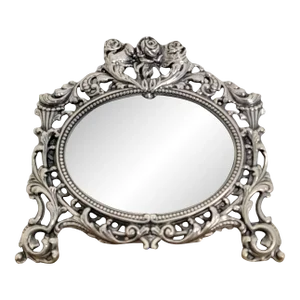 Italian Die-Cast Brass Table Picture Frame in Silver Finish