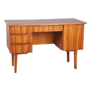 Mid-Century Writing Desk in Mahogany Veneer, Czech, 1950 For Sale
