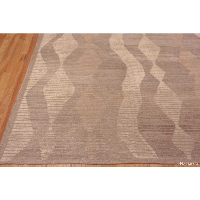 Nazmiyal Collection Chic and Stylish Modern Brown Tones Area Rug For Sale In New York - Image 6 of 8