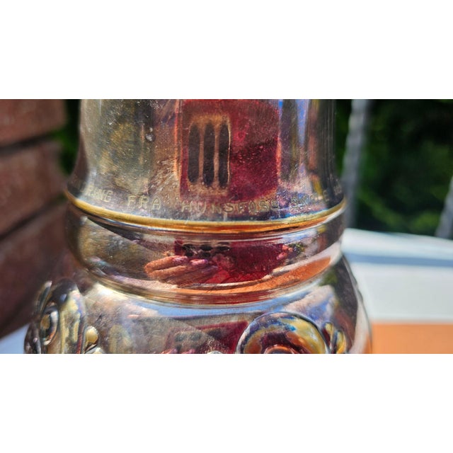 Art Deco Silver-Plated Vase by Eneret, 1920s For Sale - Image 3 of 9