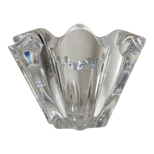 Large Handmade Kosta Boda Art Studio Clear Glass Crystal Signed Centerpiece Bowl