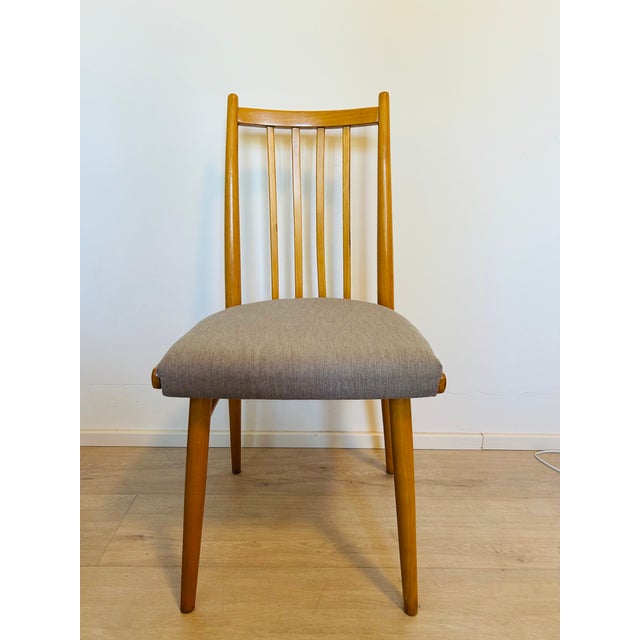 Vintage Dining Chair from Ton, Czechoslovakia, 1960s, in Restored conditions. Designed 1960 to 1969 This piece has an...