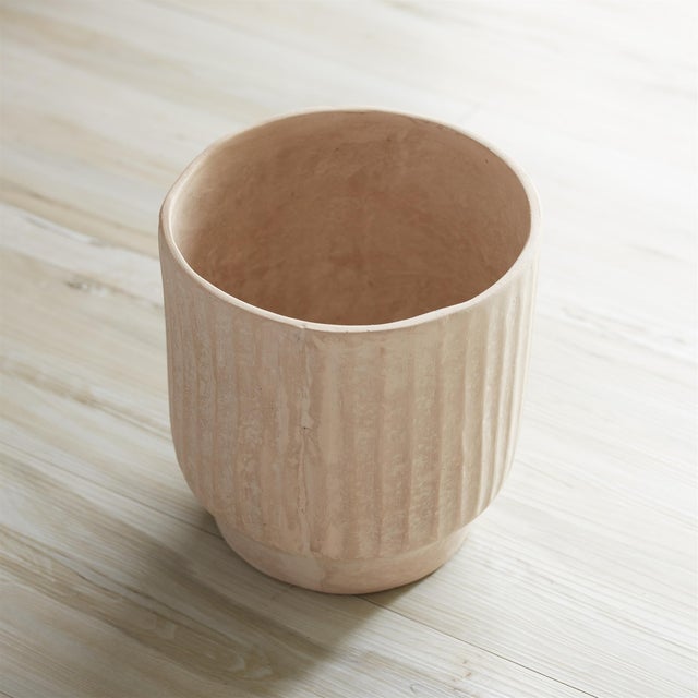 Add a touch of rustic charm to your home with this eco-friendly Recycled Paper Chalk Vase. Standing 7.5 inches tall, this...