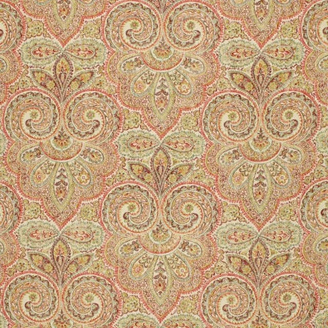 Sample- Schumacher Kashan Paisley Fabric in Gemstone For Sale