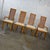 Wood Late 20th Century Modern Campaign Style Dining Chairs Light Wood & Cane by American of Martinsville, Set of 4 For Sale - Image 7 of 16