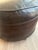 Midcentury Modern Faux Leather Ottoman on Roller Wheels in Dark Brown For Sale - Image 4 of 8