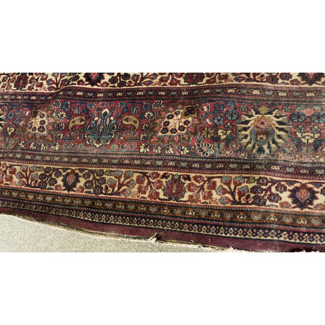 Antique Palatial carpet. Wool pile on cotton foundation.