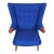Hans j. Wegner papa bear chair newly upholstered with blue hallingdal 180 square fabric and with newly renovated legs and...