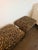 Metal Pair of Ethan Allen Black & Gold Tiger-Print Ottoman Stools For Sale - Image 7 of 9