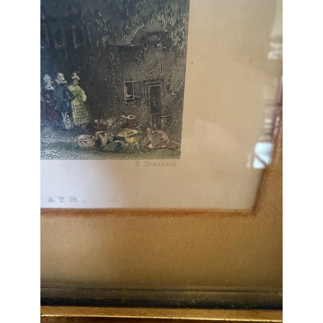 Victorian Pair of Antique Hand-Colored Scottish Steel Engravings by w.h. Bartlett & Thomas Allom, C. 1840 For Sale - Image 3 of 12