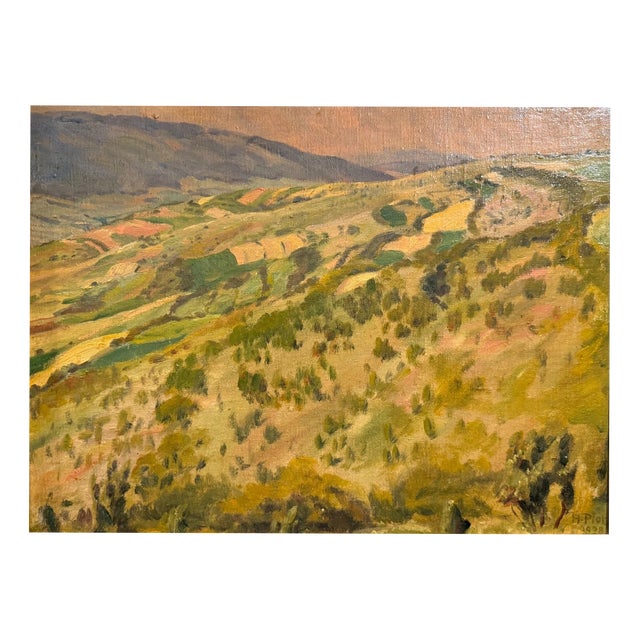 Heinrich Pforr, The Kirmesweg – View from Laudenbach to Uengsterode, Oil Painting on Canvas For Sale