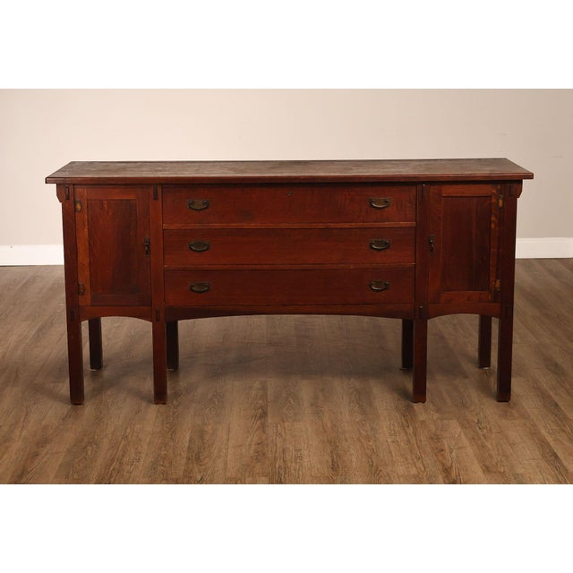 Limbert Antique Mission Style Oak Sideboard For Sale - Image 18 of 18
