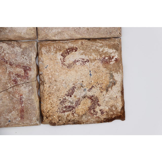 18th Century Gorgeous Set of Four Naturalistic Portuguese Tiles For Sale - Image 11 of 12