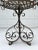 Black Vintage French Iron 2-Tier Garden Topiary Stand For Sale - Image 8 of 13