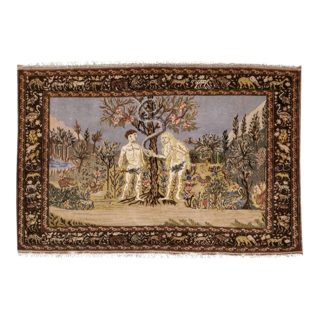 Galerie Shabab Collection Mid-20th Century Turkish Sivas Pictorial Rug For Sale