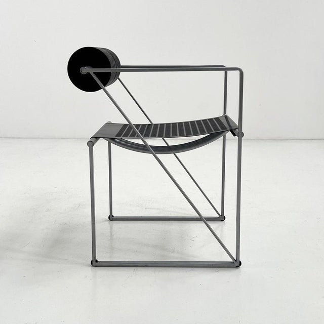 1980s Black and Grey Seconda Chair by Mario Botta for Alias, 1980s For Sale - Image 5 of 11