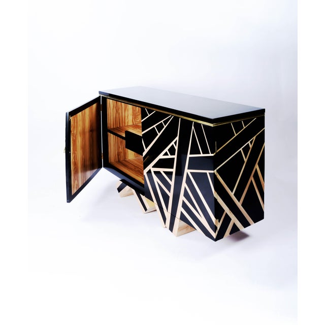 Lines Buffet in Black Pear Wood and White Holly by Aymeric Lefort For Sale - Image 14 of 15