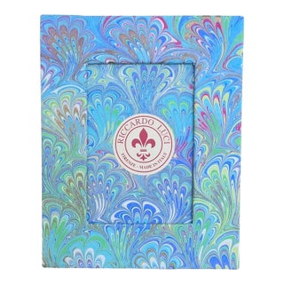 Italian Marbled Paper Firenze Tabletop Picture Frame For Sale