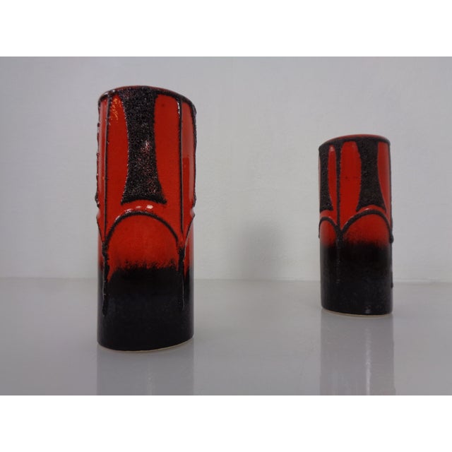 Pop Art Ceramic Vases by Cari Zalloni for Fohr Keramik, 1970s, Set of 2 For Sale - Image 3 of 15