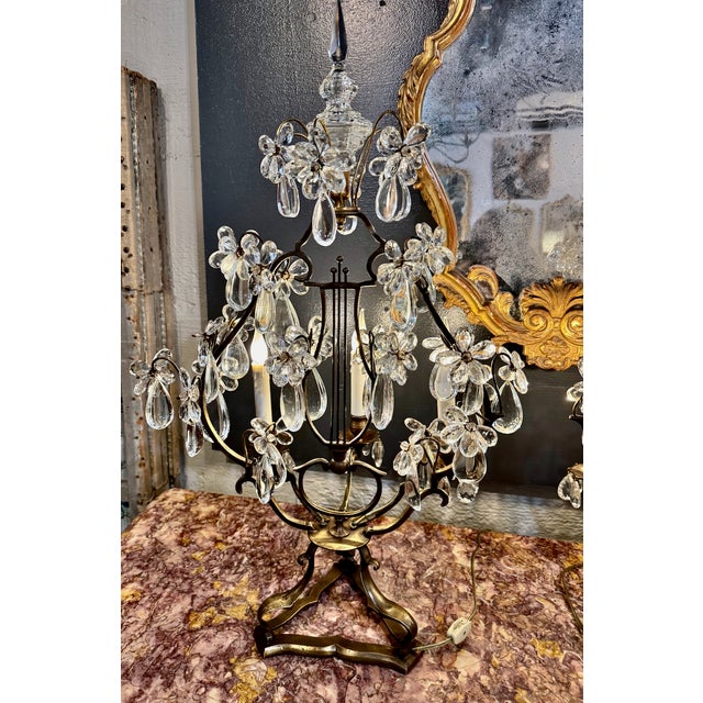 Bronze Pair Large French Bagues-Style Gilt Bronze Girandoles For Sale - Image 8 of 13