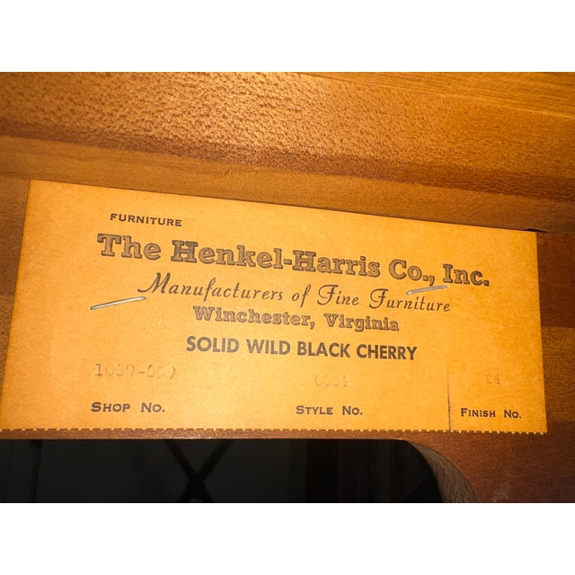1960s Henkel Harris Wild Cherry Lady Astor Writing Desk For Sale - Image 13 of 17