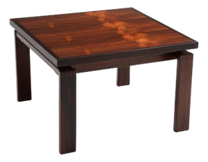 Trioh Danish Rosewood Square Floating Top Coffee Side Lamp Table 1979