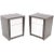 Tapered Shape Two Drawers Grey and White End Side Tables Nightstands - a Pair For Sale