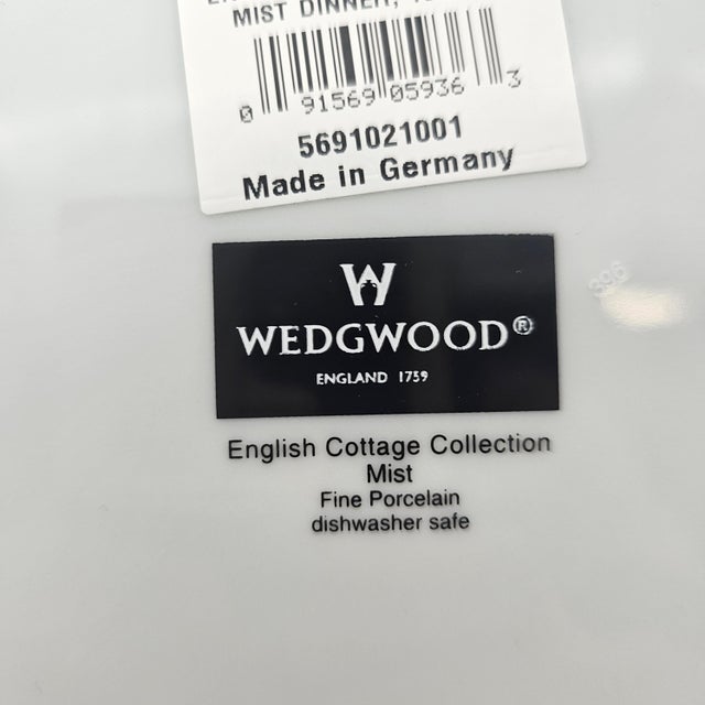 Contemporary Wedgwood English Cottage Mist Dinner Plates, Pair For Sale - Image 9 of 9