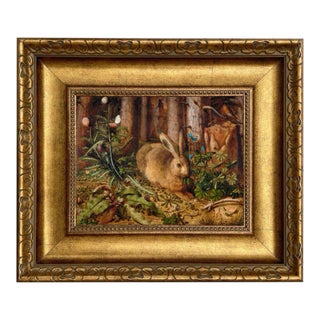 Rabbit in the Forest 8x10" Framed Print on Canvas For Sale